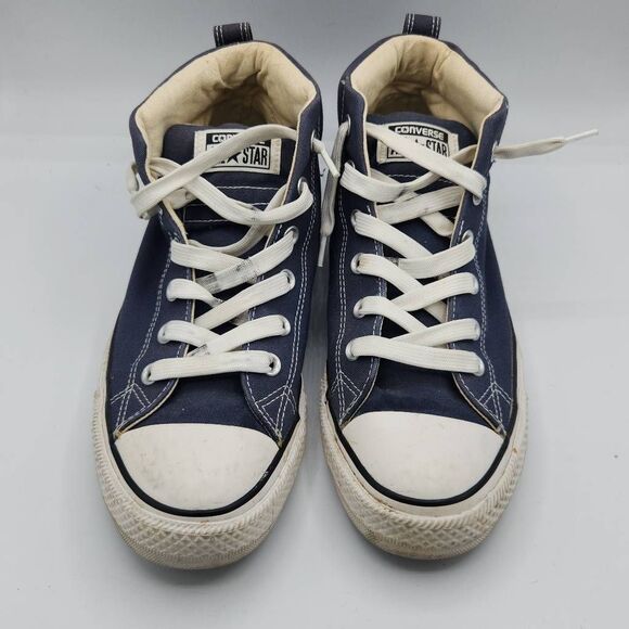 Converse All Star Men's Size 9 Women's 11 Blue Canvas Mid Rise Sneakers Shoes - Picture 1 of 8